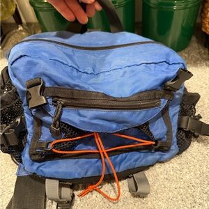 Vintage Gap Fanny Pack Adjustable Hiking Bag Blue Large Day Pack
